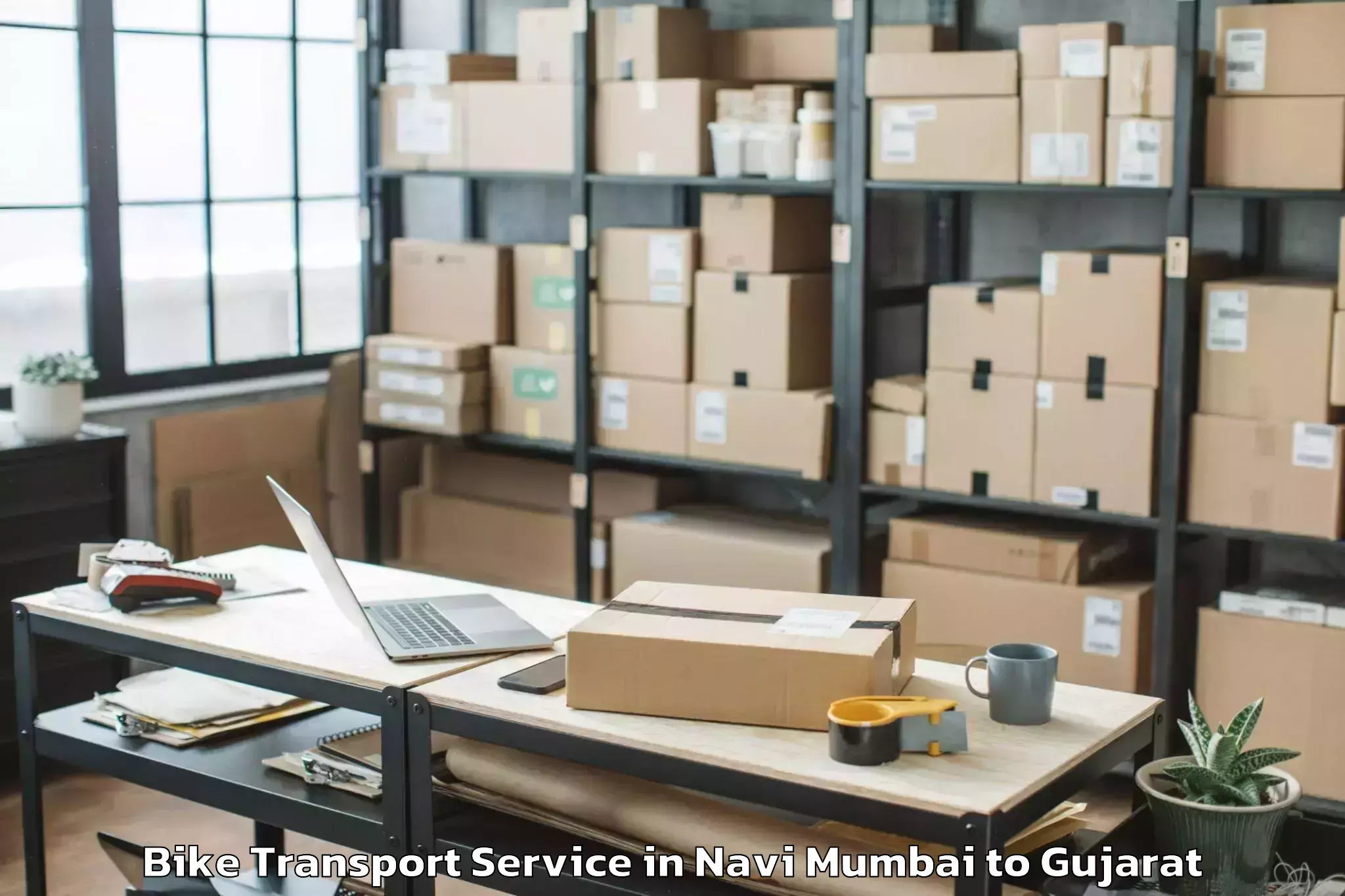 Discover Navi Mumbai to Nexus Ahmedabad One Mall Bike Transport